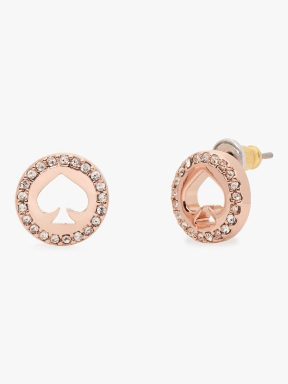 Spot the Spade Pave Halo Spade Studs - Picture 3 of 4